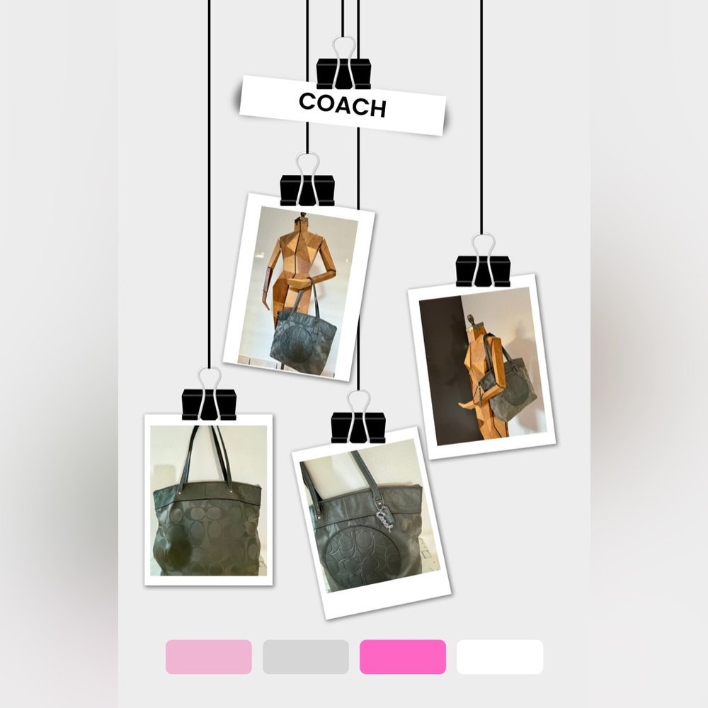 Coach grey logo bag.